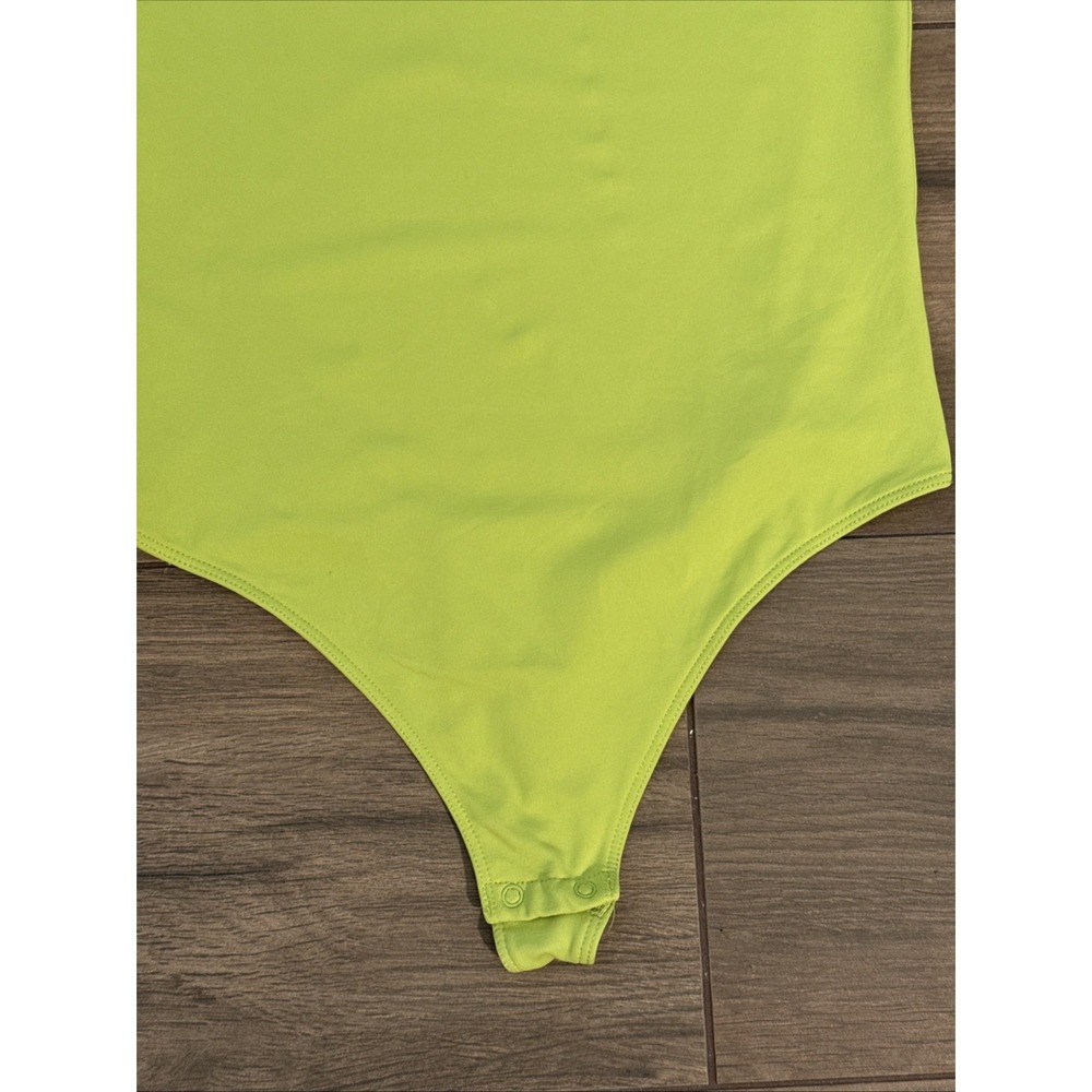 House of Harlow 1960 Lime‎ Green Double Lined Bodysuit Y2K Chic Women's Small - Picture 5 of 13